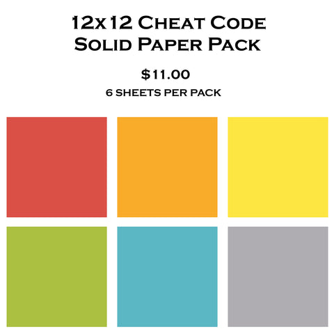 Cheat Code 12x12 Solid Paper Pack