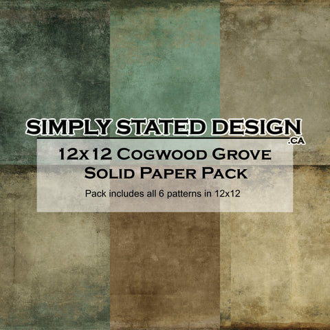 Cogwood Grove 12x12 Solid Paper Pack