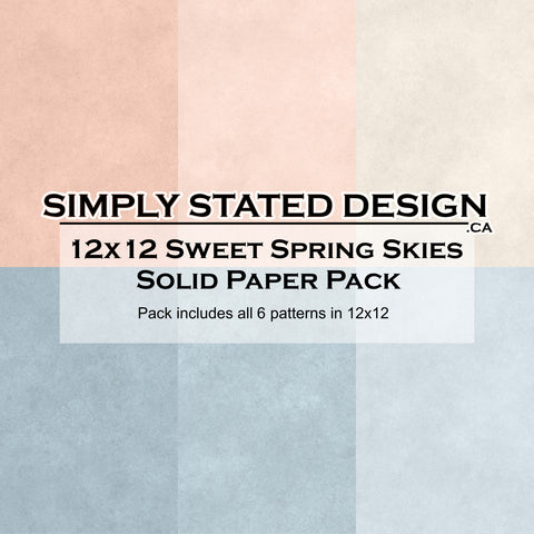 Sweet Spring Skies 12x12 Solid Paper Pack