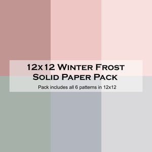 Winter Frost 12x12 Solid Paper Pack