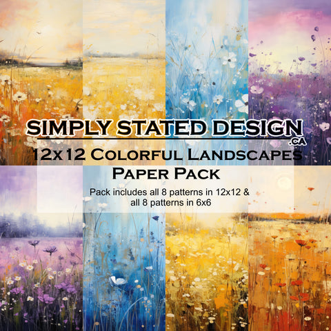 Colorful Landscapes 12x12 Paper Pack
