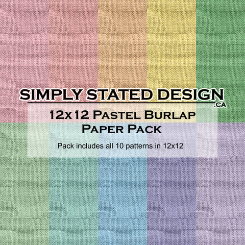 Pastel Burlap 12x12 Paper Pack