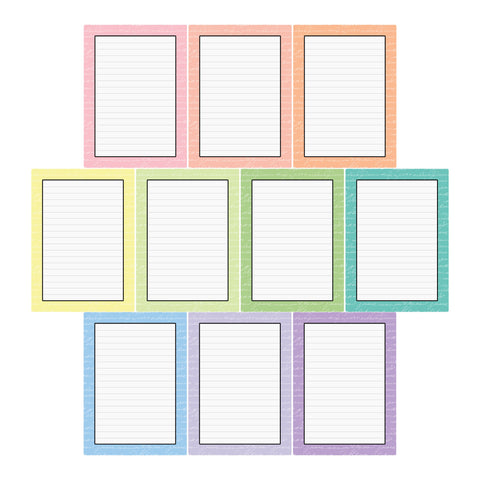 Pastel Script Journal Card Ephemera
