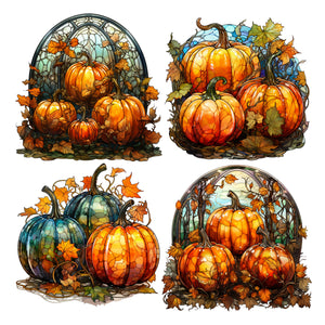 Stained Glass Pumpkins XL Ephemera Pack