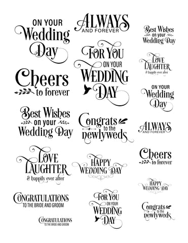 Wedding Sentiments Ephemera Pack