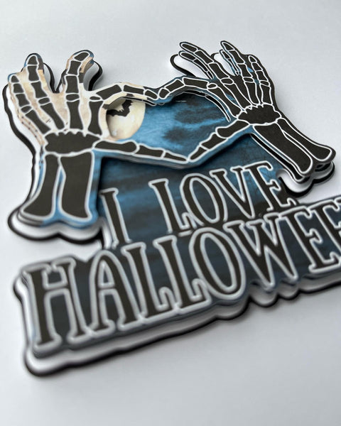 I Love Halloween Die Cut