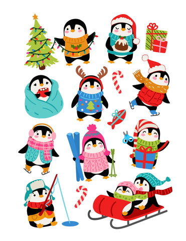 Christmas Penguins Ephemera