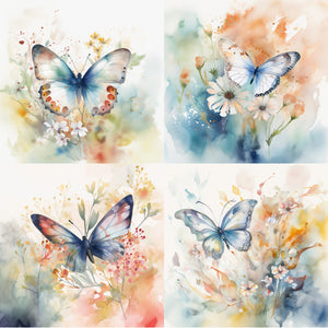 Watercolor Butterflies Paper 10