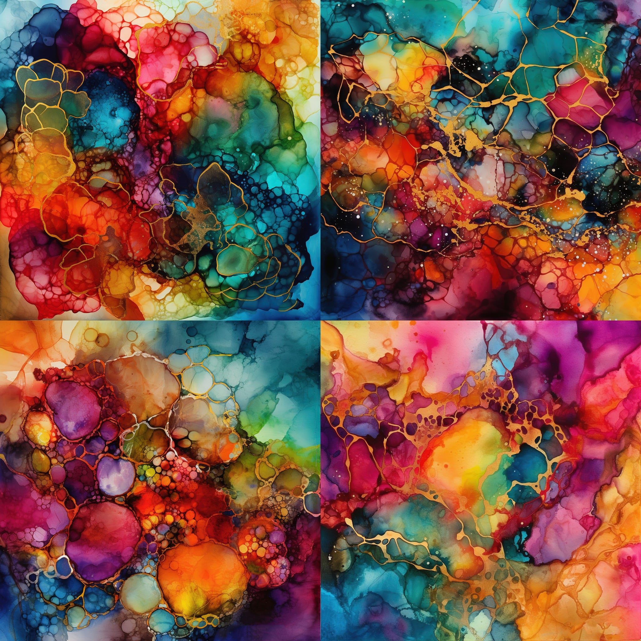 Colorful Alcohol Ink Paper 10