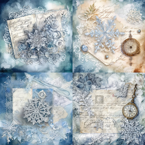 Shabby Chic Snow Paper 10