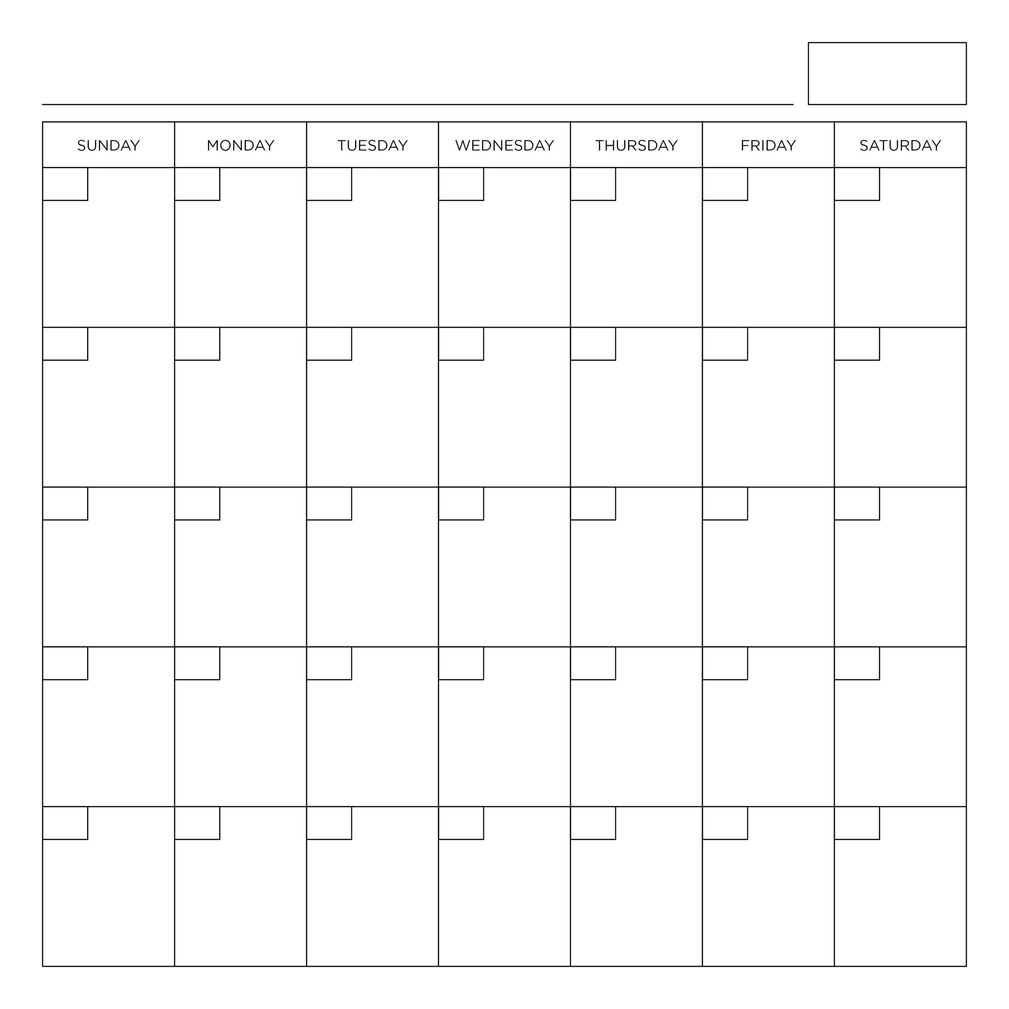 Blank Calendar Paper