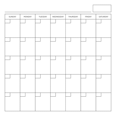 Blank Calendar Paper