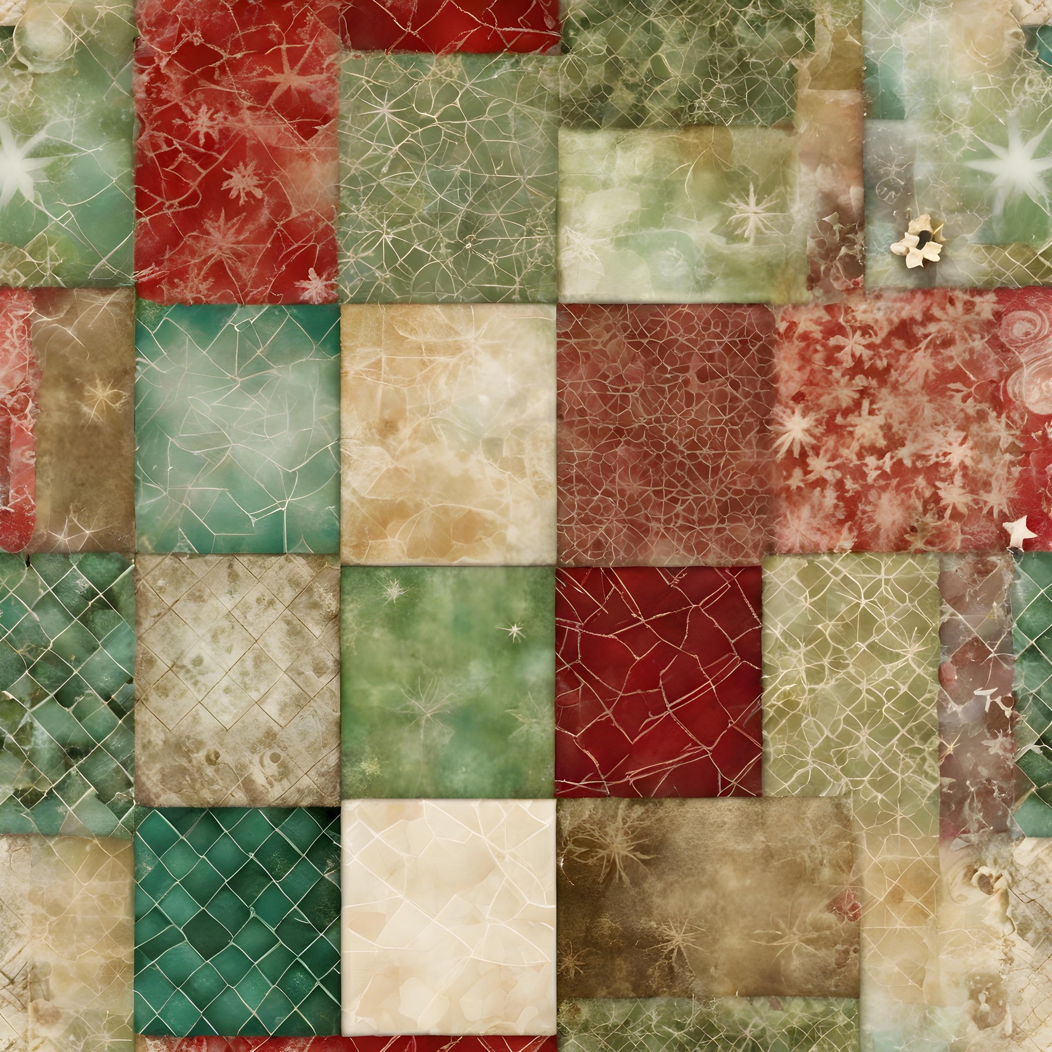 Christmas Patchwork Paper 1