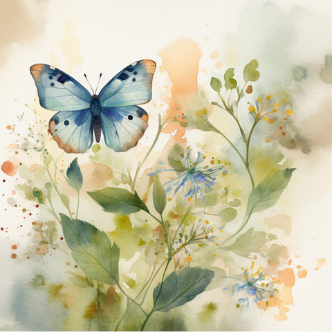 Watercolor Butterflies Paper 1