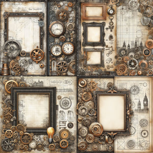 Steampunk Blueprint Paper 10