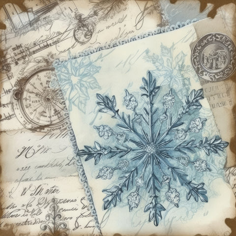 Shabby Chic Snow Paper 2