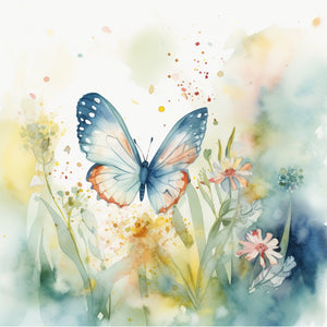 Watercolor Butterflies Paper 3