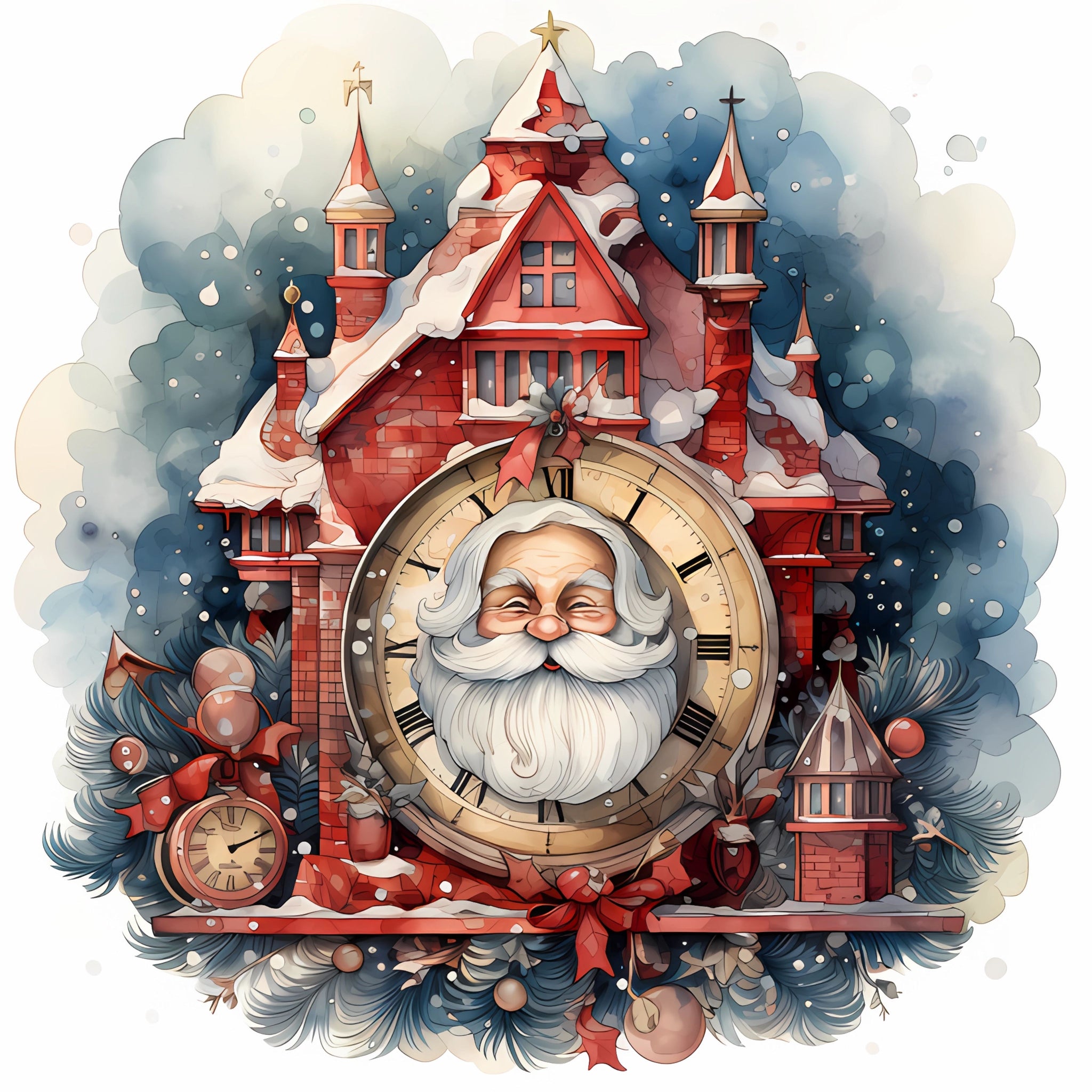 Christmas Clock Tower Paper 5