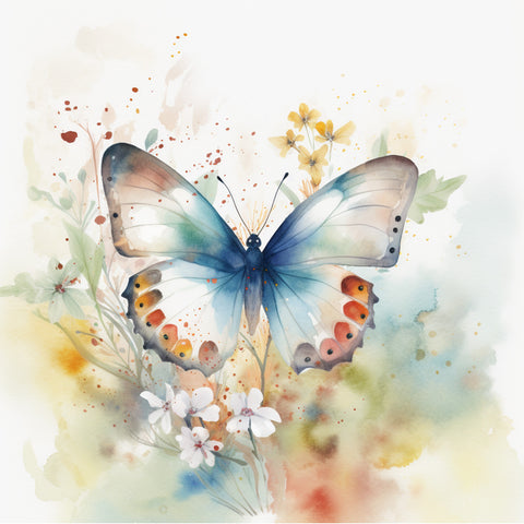 Watercolor Butterflies Paper 5