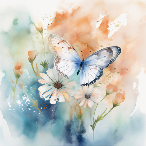 Watercolor Butterflies Paper 6