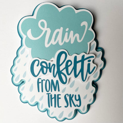 Rain Confetti From The Sky Die Cut