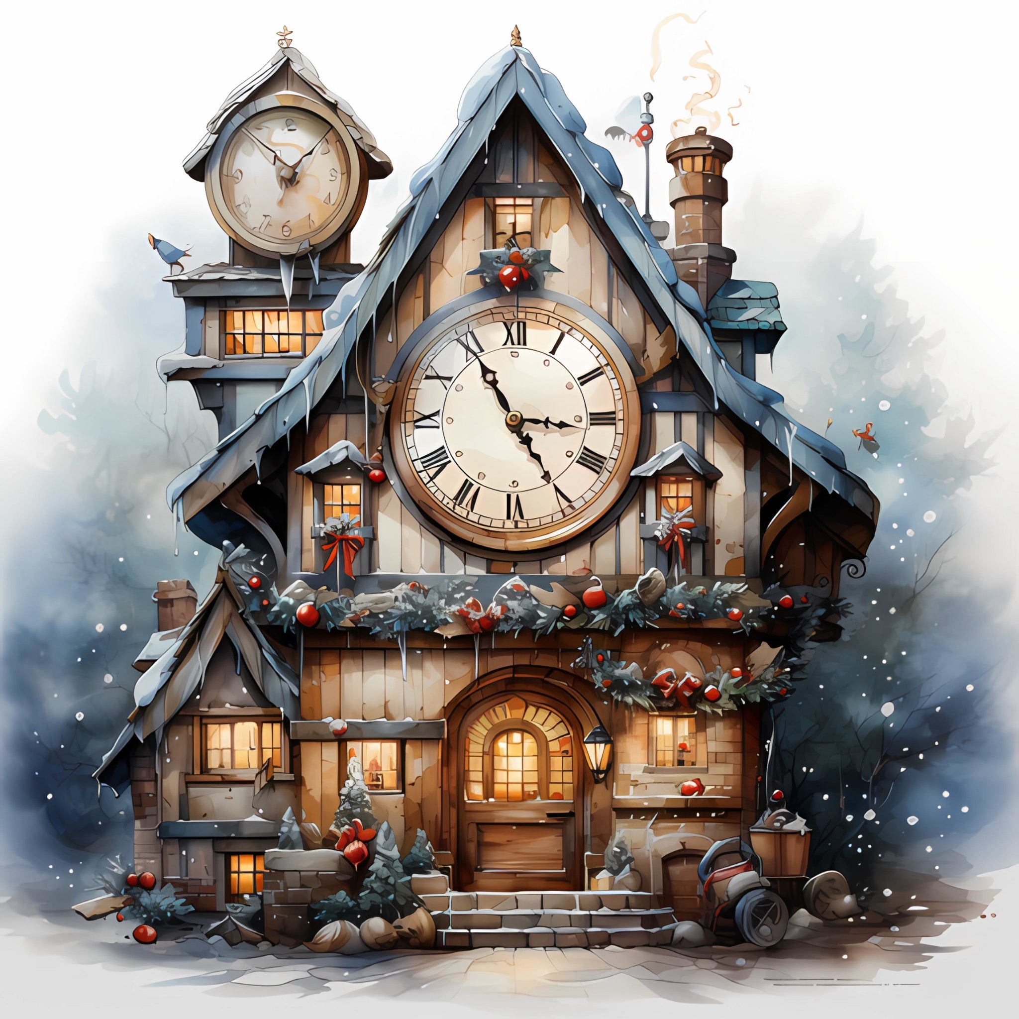Christmas Clock Tower Paper 7
