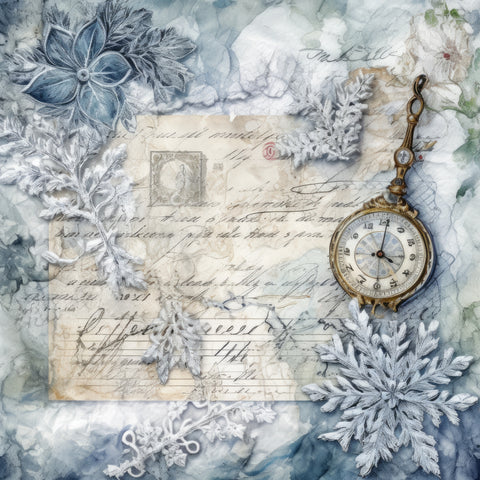 Shabby Chic Snow Paper 8