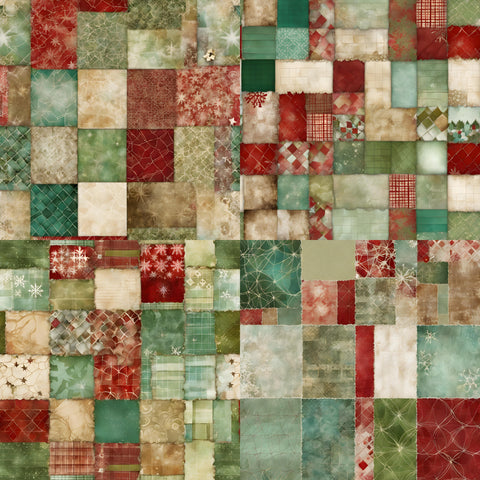 Christmas Patchwork Paper 9