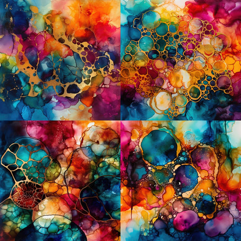 Colorful Alcohol Ink Paper 9