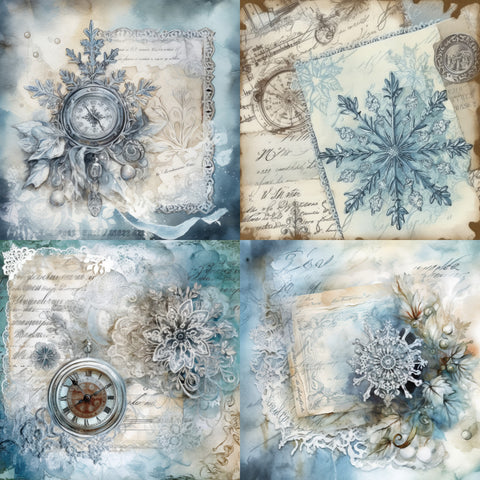 Shabby Chic Snow Paper 9