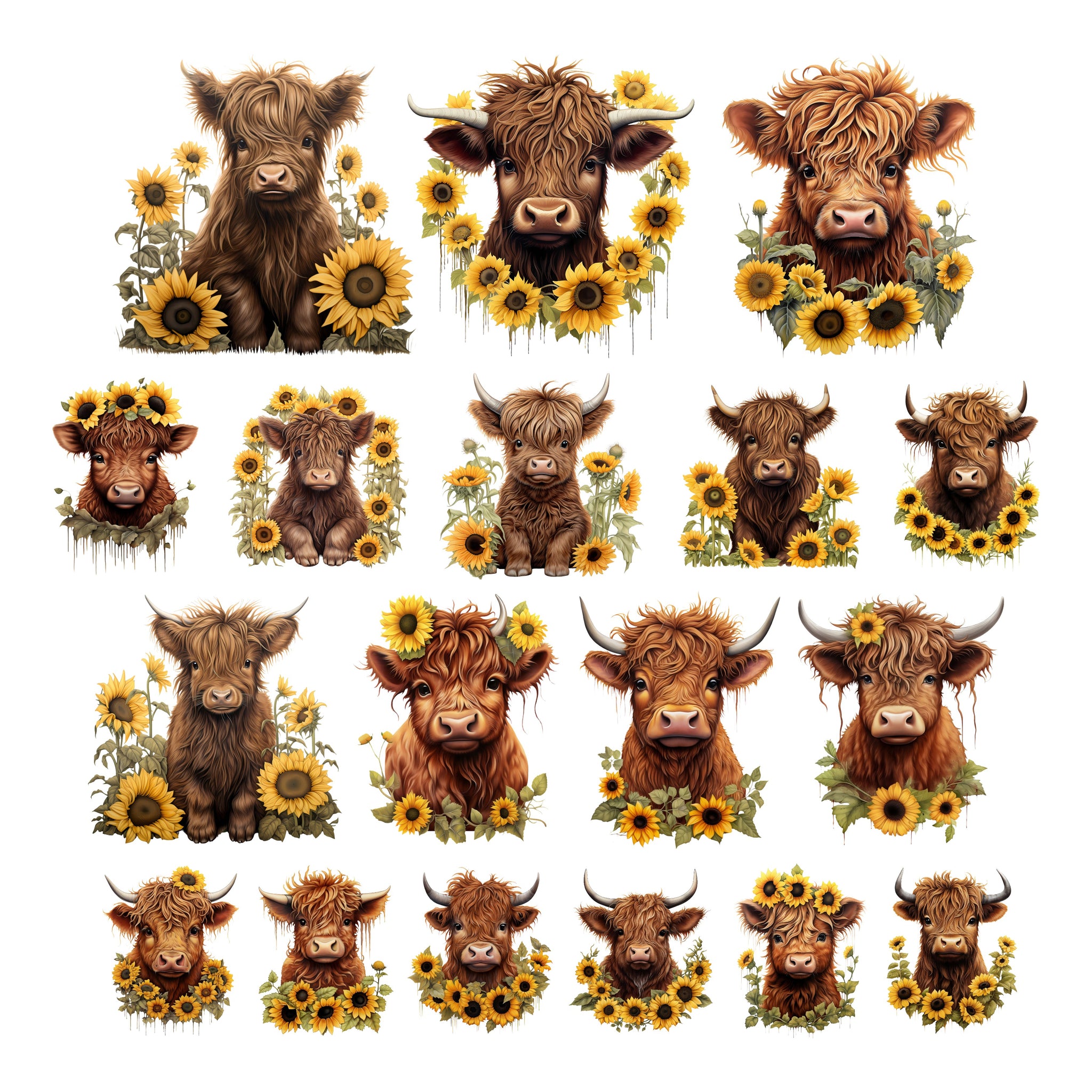 Autumn Highland Cow Ephemera Pack