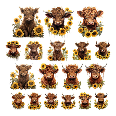 Autumn Highland Cow Ephemera Pack
