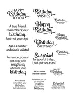 Birthday Sentiments Ephemera Pack