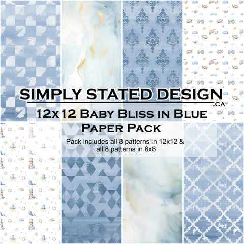 Baby Bliss in Blue 12x12 Paper Pack