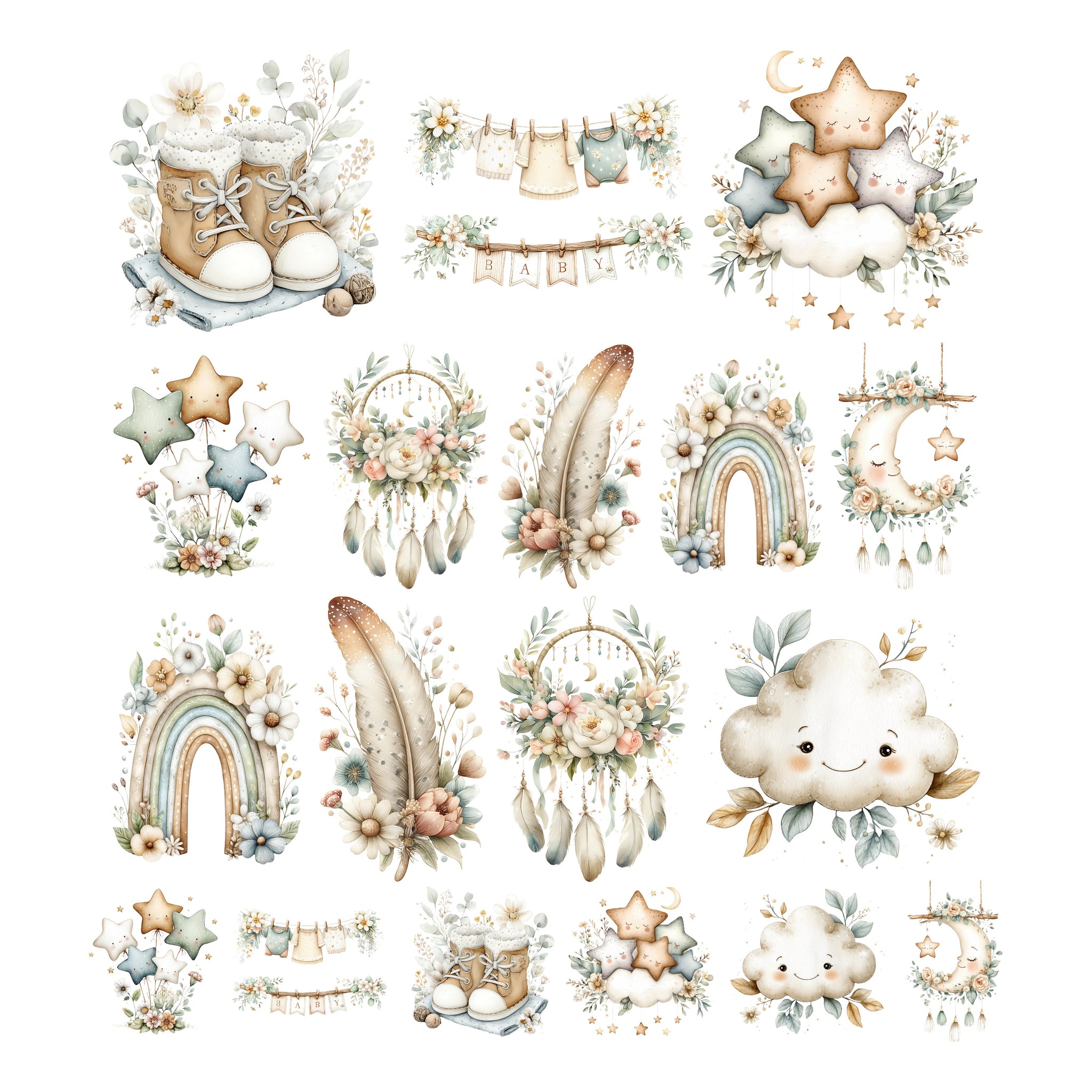 Boho Baby Ephemera