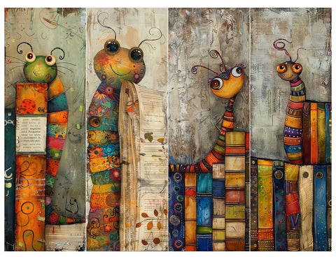 Bookworms Bookmark Sheet