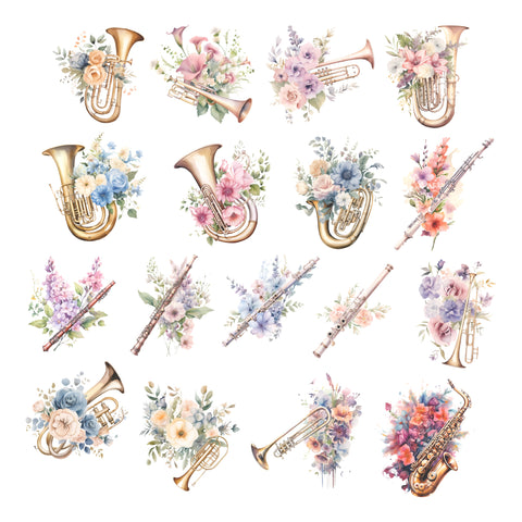 Beauty of Music Brass Instruments Ephemera