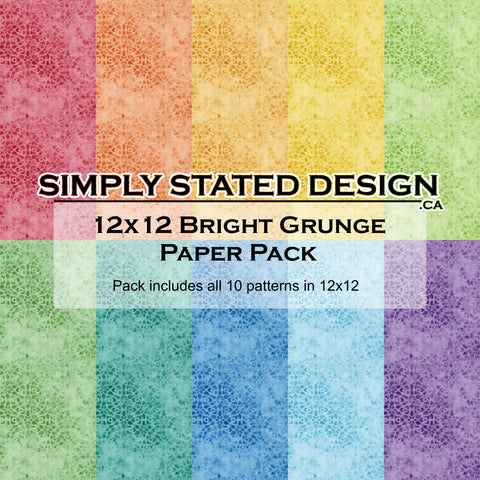 Bright Grunge 12x12 Paper Pack