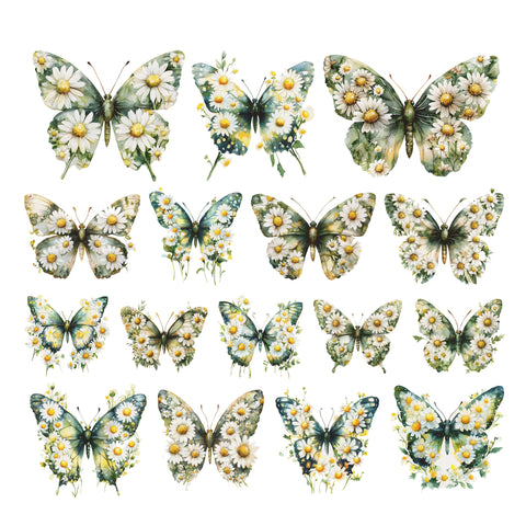 Denim & Daisies Butterflies Ephemera