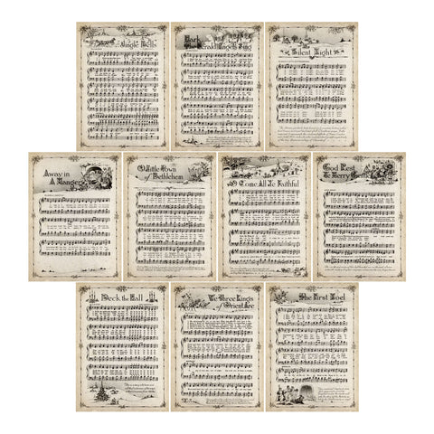 Christmas Music Cards Ephemera