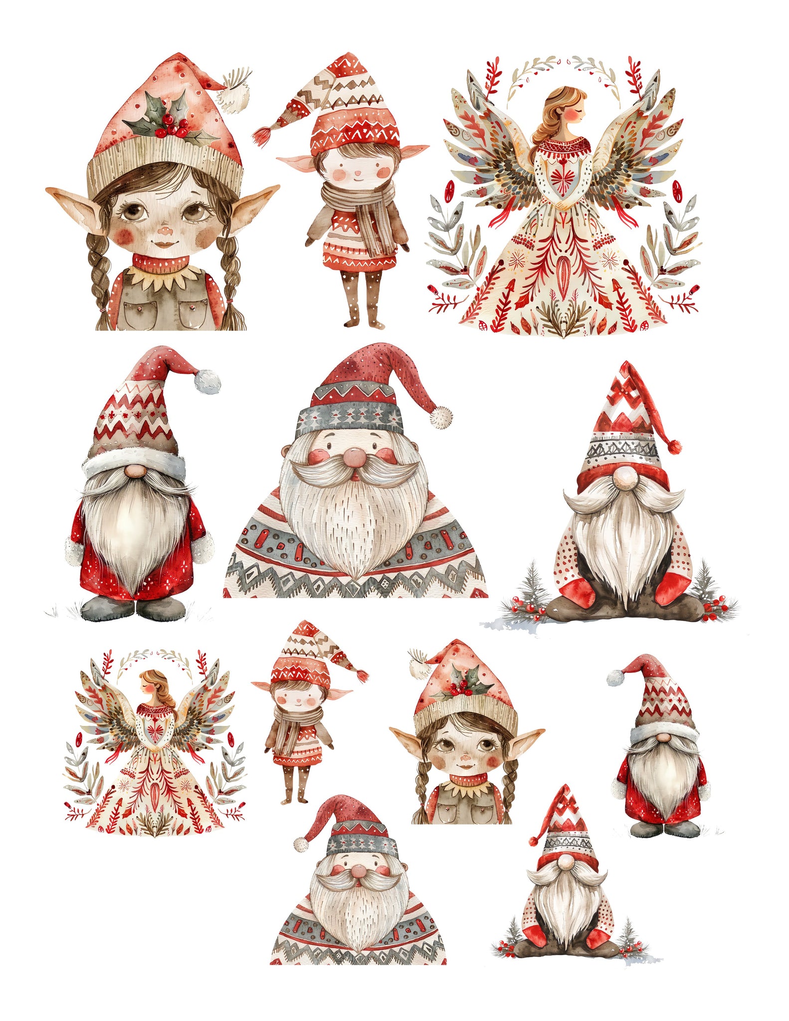 Nordic Christmas Characters Ephemera