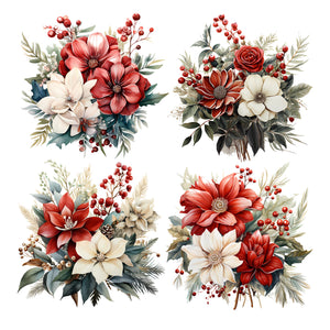 Christmas Florals XL Ephemera Pack