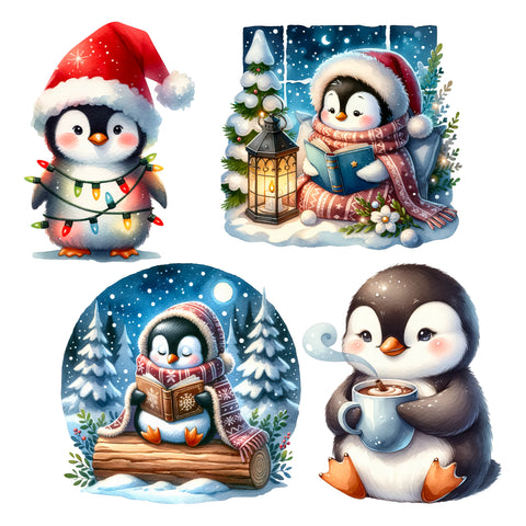 Christmas Penguins XL Ephemera Pack