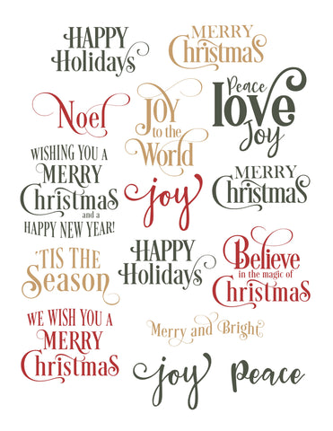 Altered Christmas Sentiments Ephemera