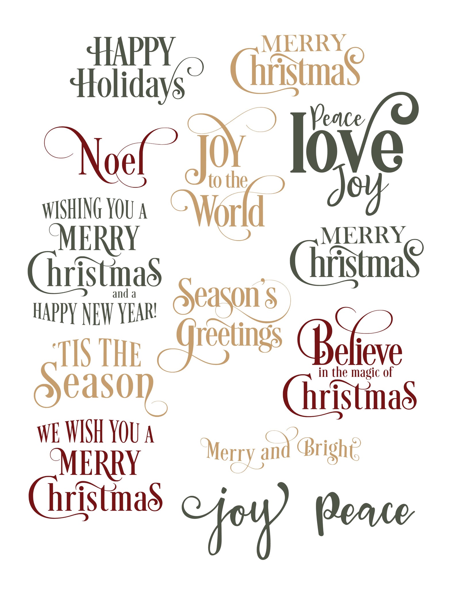 Christmas Sentiments Ephemera