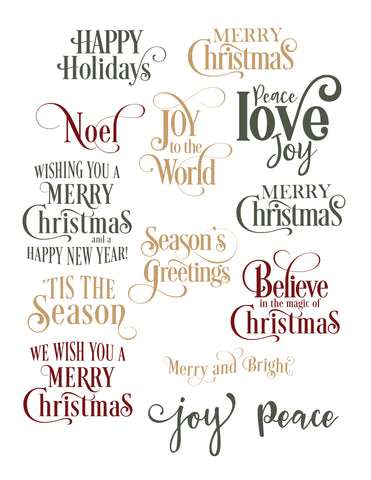 Christmas Sentiments Ephemera