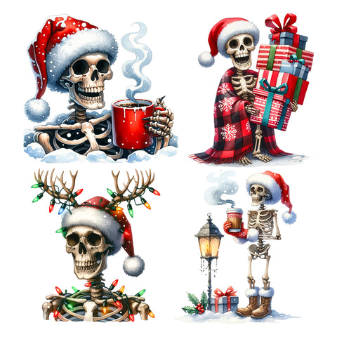 Christmas Skeletons XL Ephemera Pack