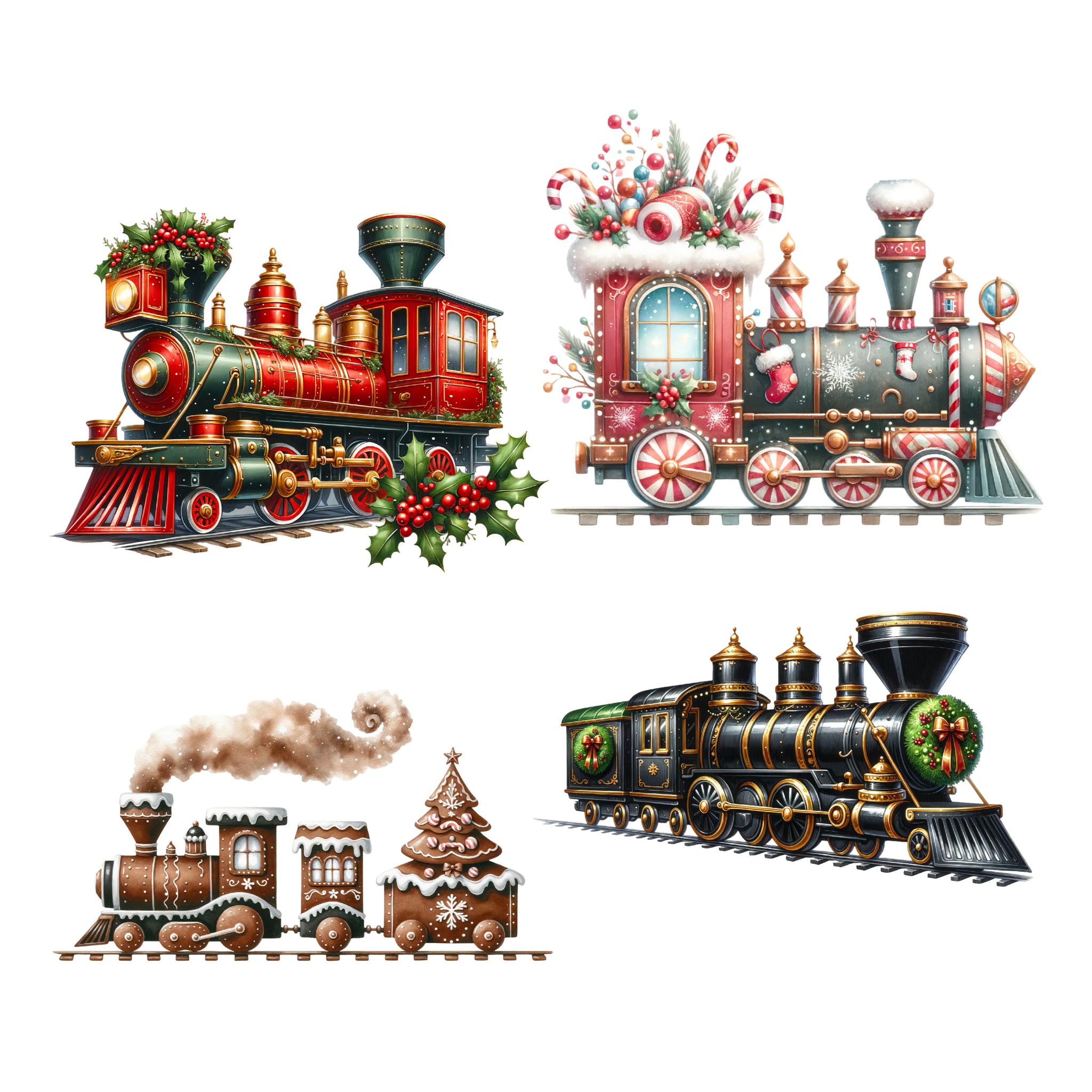Christmas Trains XL Ephemera Pack