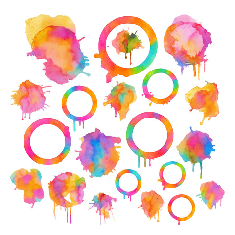 Colorful Drink Splashes Ephemera