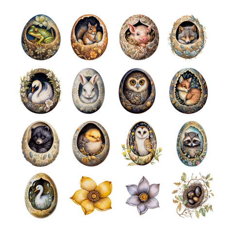 Animals in Eggs Ephemera Pack